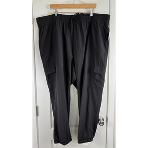 Old Navy Women's Stretchtech Mid Rise Ankle Cargo Jogger Pants Black Size 3X NWT